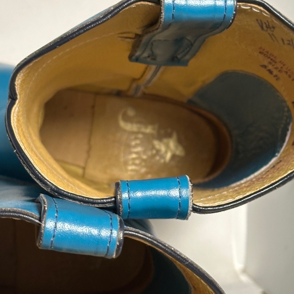 Justin Roper Turquoise Blue Cowboy Boots – Size 5.5 - Picture 14 of 15